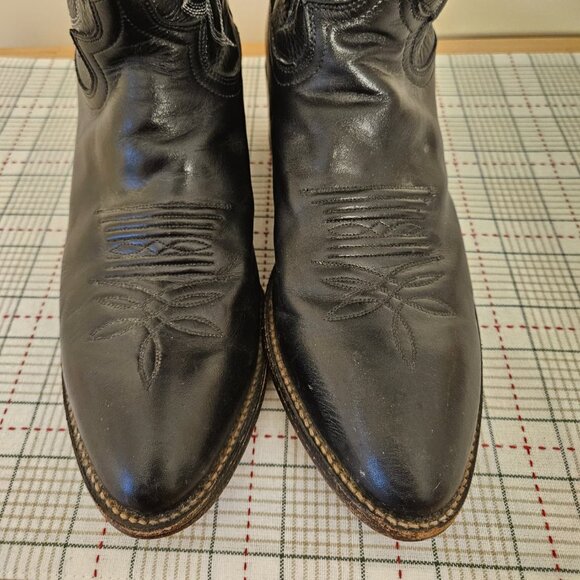 Justin Black London Calf Western Cowboy Boots Men\'s Size 9.5 D Model 1409 main image 8